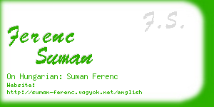 ferenc suman business card